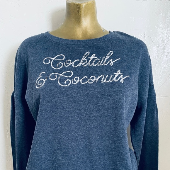 Zoe + Liv COCKTAILS & COCONUTS Sweatshirt S NWT - Picture 11 of 16